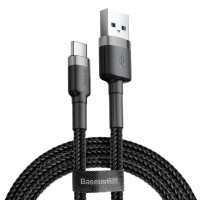 Кабель USB Baseus Cafule USB to Type-C (1m) Black/Grey (CATKLF-BG1)