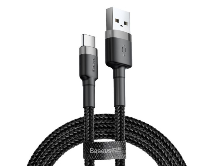 Кабель USB Baseus Cafule USB to Type-C (1m) Black/Grey (CATKLF-BG1)