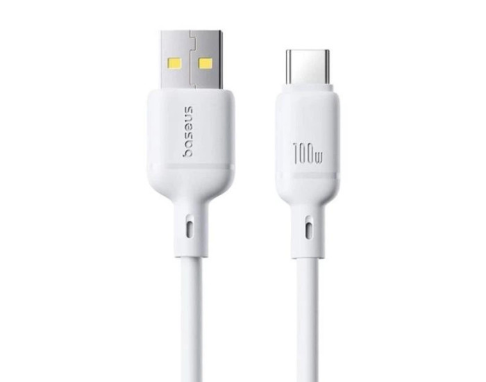 Кабель USB Baseus Silky Series USB to Type-C (100W/2m) White (P10377703213-01)