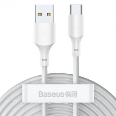 Кабель USB Baseus Simple Wisdom Data Cable Kit USB to Type-C (2ШТ/Set/5A/1.5m) White