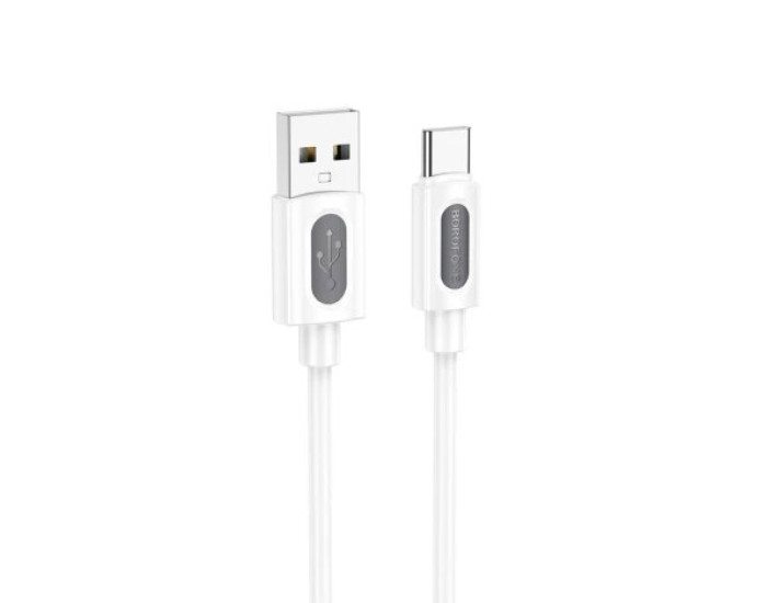 Кабель USB Borofone BX114 Structure Silicone USB to Type-C (3A/1m) White
