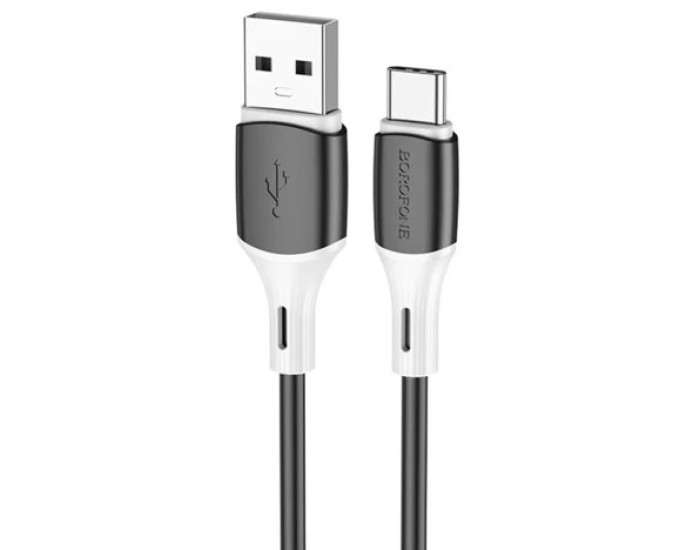 Кабель USB Borofone BX79 Silicone Charging USB to Type-C (2.4A/1m) Black