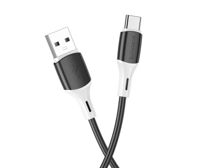 Кабель USB Borofone BX79 Silicone Charging USB to Type-C (3A/1m) Black
