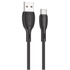 Кабель USB Borofone BX86 Advantage Silicone Charging Type-C (3A/1m) Black