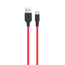 Кабель USB Hoco X21 Silicone USB to Type-C (2.1A/1m) Black/Red