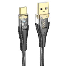 Кабель USB Hoco U121 Gold Standard Transparent Discovery Edition Charging Data Cable Type-C (1m) черный