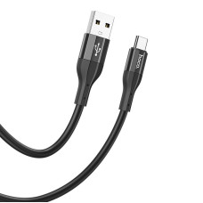Кабель USB Hoco X72 Creator silicone charging data cable USB to Type-C (2.4A/1m) Black