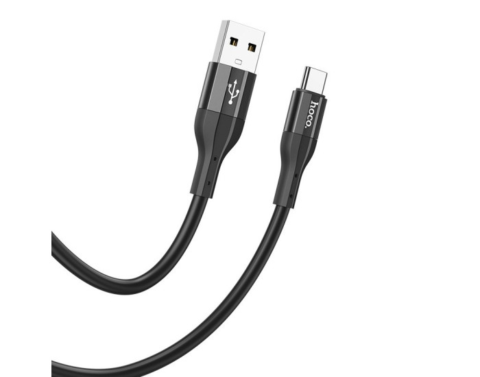Кабель USB Hoco X72 Creator silicone charging data cable USB to Type-C (2.4A/1m) Black