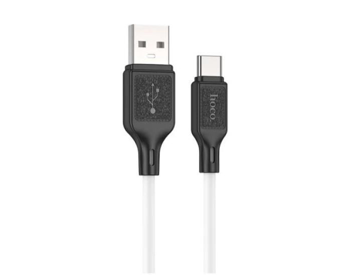 Кабель USB Hoco X90 Cool Silicone Charging Data Cable Type-C (3A/1m) White