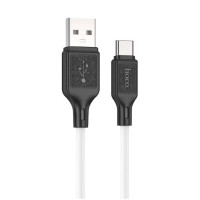 Кабель USB Hoco X90 Cool Silicone Charging Data Cable USB to Type-C (3A/PD60W/1m) White