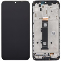 Дисплей з сенсорним екраном (модуль) Motorola XT2127 Moto 10 Power, G10, G20, G30, чорний з рамкою, оригінал
