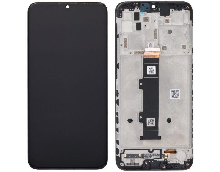 Дисплей з сенсорним екраном (модуль) Motorola XT2127 Moto 10 Power, G10, G20, G30, чорний з рамкою, оригінал