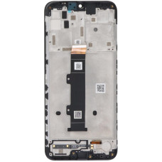 Дисплей з сенсорним екраном (модуль) Motorola XT2127 Moto 10 Power, G10, G20, G30, чорний з рамкою, оригінал