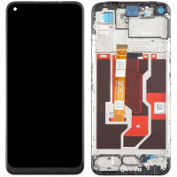 Дисплей с сенсорным экраном (модуль) Oppo A96 4G, черный с рамкой, оригинал