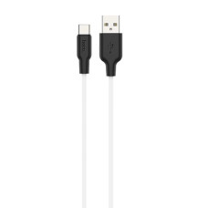 Кабель USB Hoco X21 Silicone USB to Type-C (1m) Black/White 