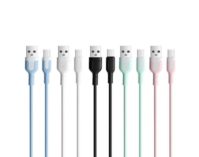 Кабель USB XO NB212 USB to Type-C (2.1A/1m) (Bottle) Мікс