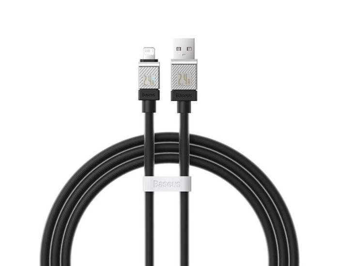 Кабель USB Baseus CoolPlay Series Fast Charging Cable USB to Lightning (2.4A/1m) Black (CAKW000401)