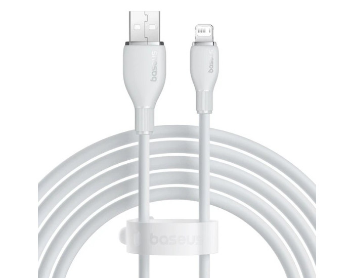 Кабель USB Baseus Pudding Series Fast Charging Cable USB to Lightning (2.4A/2m) White (P10355700221-01) 