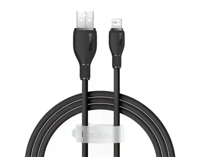 Кабель USB Baseus Pudding Series Fast Charging Cable USB to Ligthning (2.4A/1.2m) Black (P10355700111-00) 