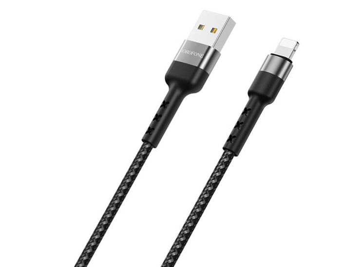 Кабель USB Borofone BX34 Advantage USB to Lightning (1m) Черный