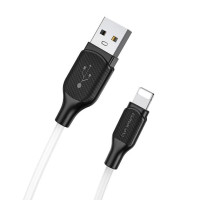 Кабель USB Borofone BX42 Encore silicone USB to Lightning (2.4A/1m) White