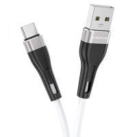 Кабель USB Borofone BX46 Rush Silicone USB to Lightning (2.4A/1m) White