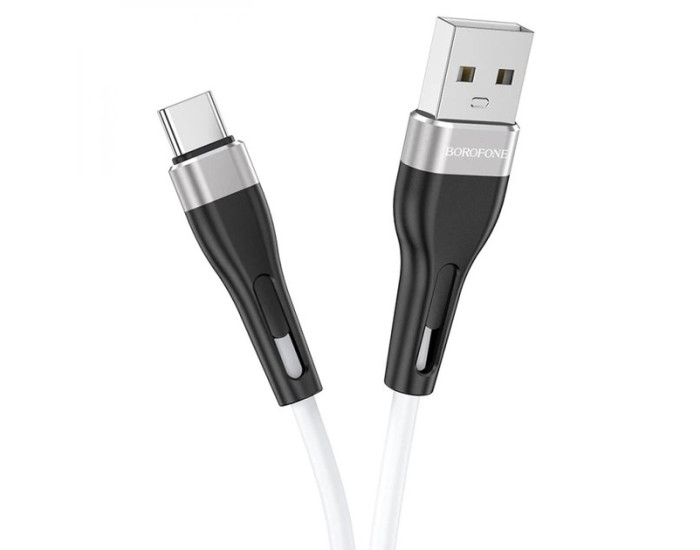 Кабель USB Borofone BX46 Rush Silicone USB to Lightning (2.4A/1m) White