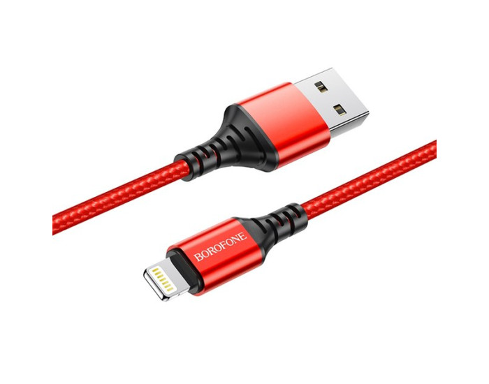 Кабель USB Borofone BX54 USB toLightning (2.4A/1m) Red