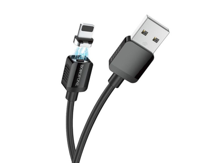 Кабель USB Borofone BX57 Effective Magnetic USB to Lightning (2.4A/1m) Black