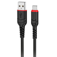 Кабель UBS Hoco X59 Victory Charging Data USB to Lightning (2.4A/2m) чорний