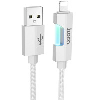 Кабель USB Hoco U123 Regent colorful USB to Lightning (2.4A/1.2m) Gray
