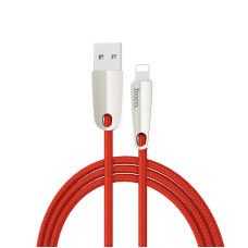 Кабель USB Hoco U35 Space Shuttle Smart Power-off USB to Lightning (2.4A/LED/1,2m) Black