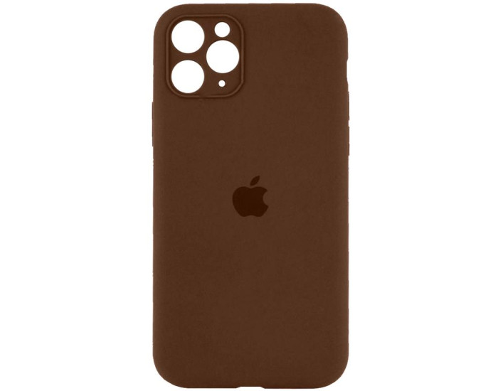 Чехол-силикон оригинал Full Camera Soft Matte iPhone 12 Pro Max, коричневый