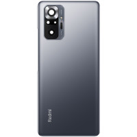 Задня панель корпуси Xiaomi Redmi Note 10 Pro 4G /Note 10 Pro Max, сіра з склом камери, оригінал