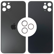 Задняя панель корпуса для iPhone 11 Pro Max, Space Grey (Small Hole) с кольцами