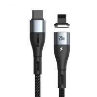 Кабель USB Baseus Zinc Magnetic Safe Fast Charging Data Cable Type-C to IP PD 20W 2m Black CATLXC-A01