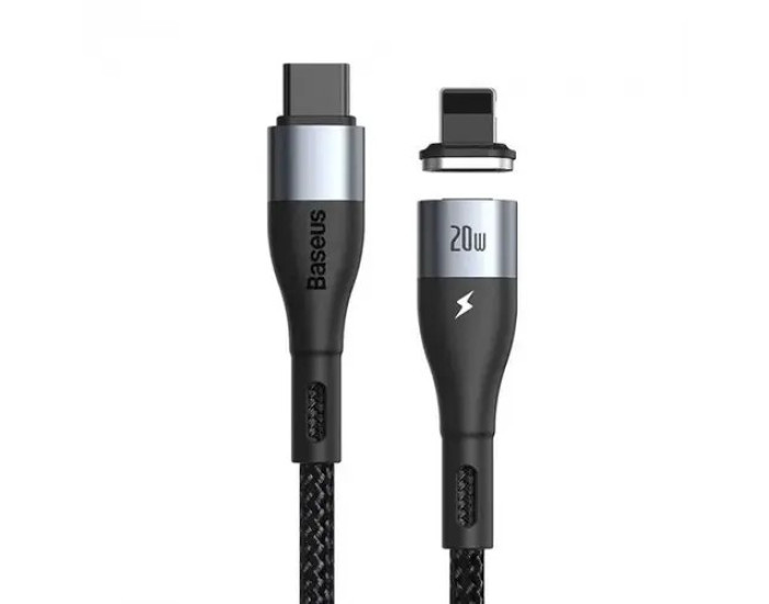 Кабель USB Baseus Zinc Magnetic Safe Fast Charging Data Cable Type-C to Lighting (PD20W/2m) Black (CATLXC-A01)