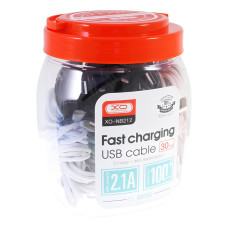 Кабель USB XO NB212 USB to Lightning (2.1A/1m) Микс (Bottle)