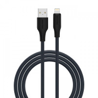 Кабель USB SENTEO SL-04 Embossed Silicone 2.4A USB to Lightning 1m, чорний