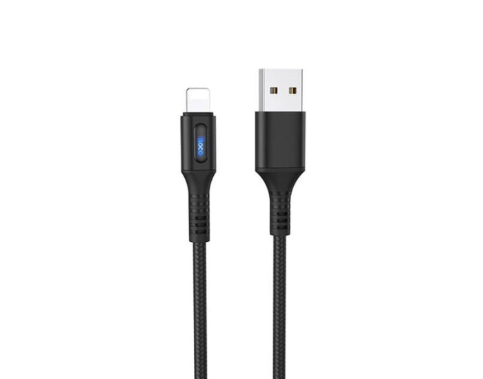 Кабель USB Hoco U79 Admirable Smart Power USB to Lightning (2.4А/1.2m) Black