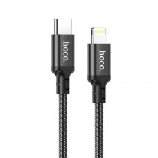 Кабель USB Hoco X14 Double speed PD charging data cable Type-C to Lightning (20W/3A/1m) Black
