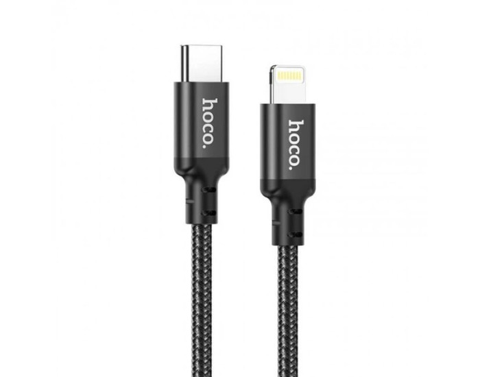 Кабель USB Hoco X14 Double speed PD charging data cable Type-C to Lightning (20W/3A/1m) Black