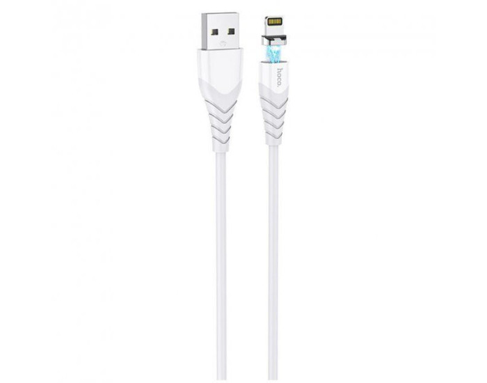 Кабель USB Hoco X63 Racer magnetic USB to Lightning (2.4A/1m) White