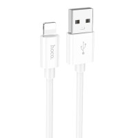 Кабель USB Hoco X87 Magic Silicone Charging Data Cable USB to Lightning (2.4A/1m) White