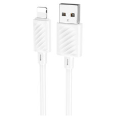 Кабель USB Hoco X88 Gratified Charging Data Cable USB to Lightning (2.4A/1m) White
