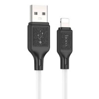 Кабель USB Hoco X90 Cool Silicone Charging Data Cable USB to Lightning (2.4A/1m) White