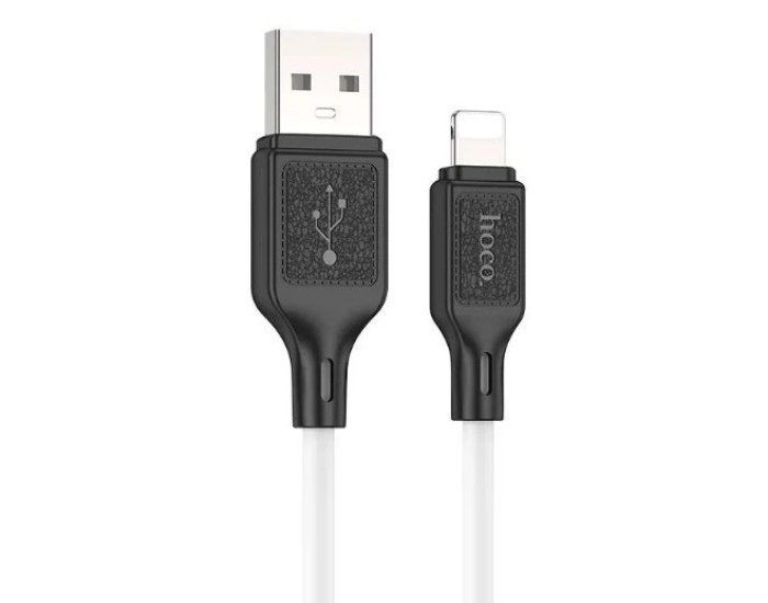 Кабель USB Hoco X90 Cool Silicone Charging Data Cable USB to Lightning (2.4A/1m) White