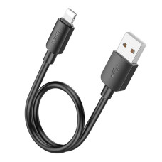 Кабель USB Hoco X96 Hyper charging data cable USB to Lightning (2.4A/0.25m) Black