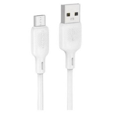 Кабель USB Borofone BX113 Lenny Silicone USB to Micro (2.4A/1m) White