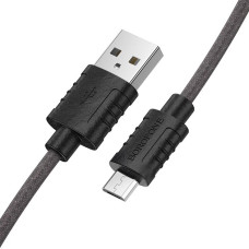 Кабель USB Borofone BX52 Airy Silicone USB to Micro (2.4A/1m) Black
